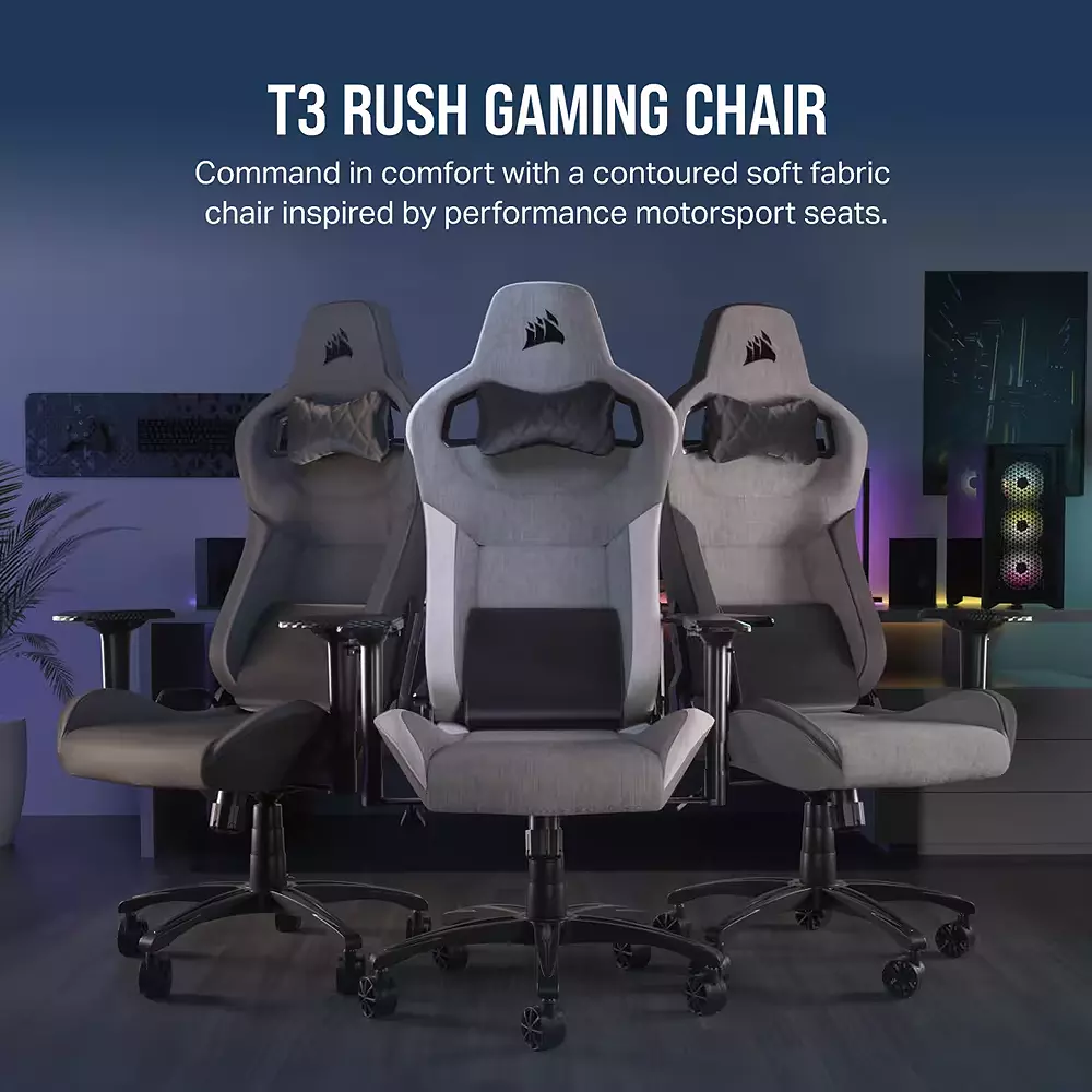 Corsair T3 Rush in UAE Buy 2023 Grey White Gaming Chair